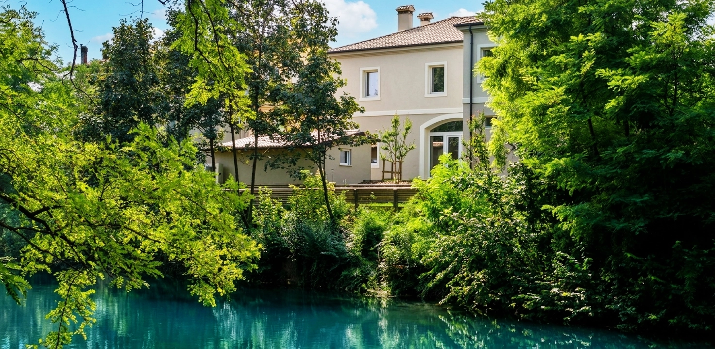 Antica Dimora Stucky lungo il fiume Sile a Treviso